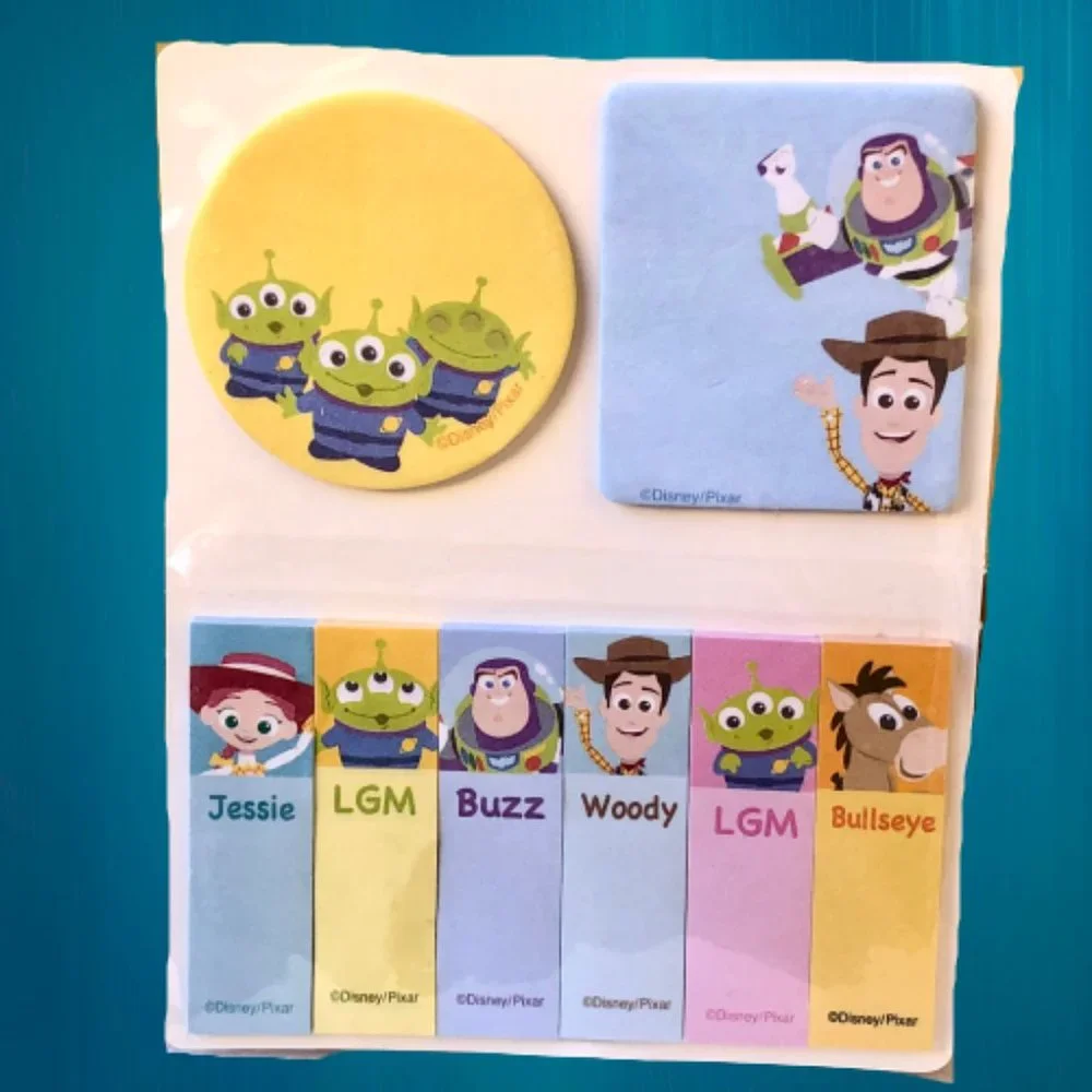 Disney Pixar Toy Story  Sticky Notes  & Book Page Holder DAISO JAPAN New Sealed